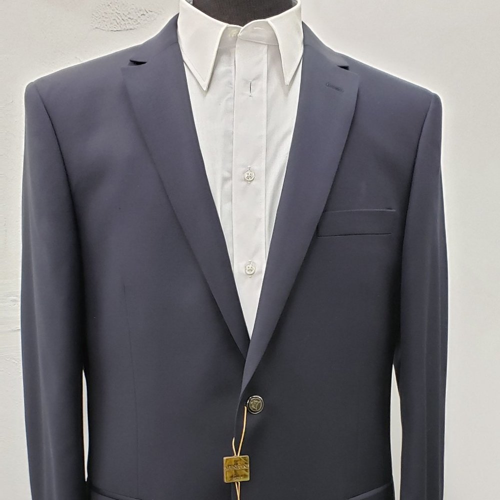 Mantoni Super 140's Navy Two Button Sport Coat